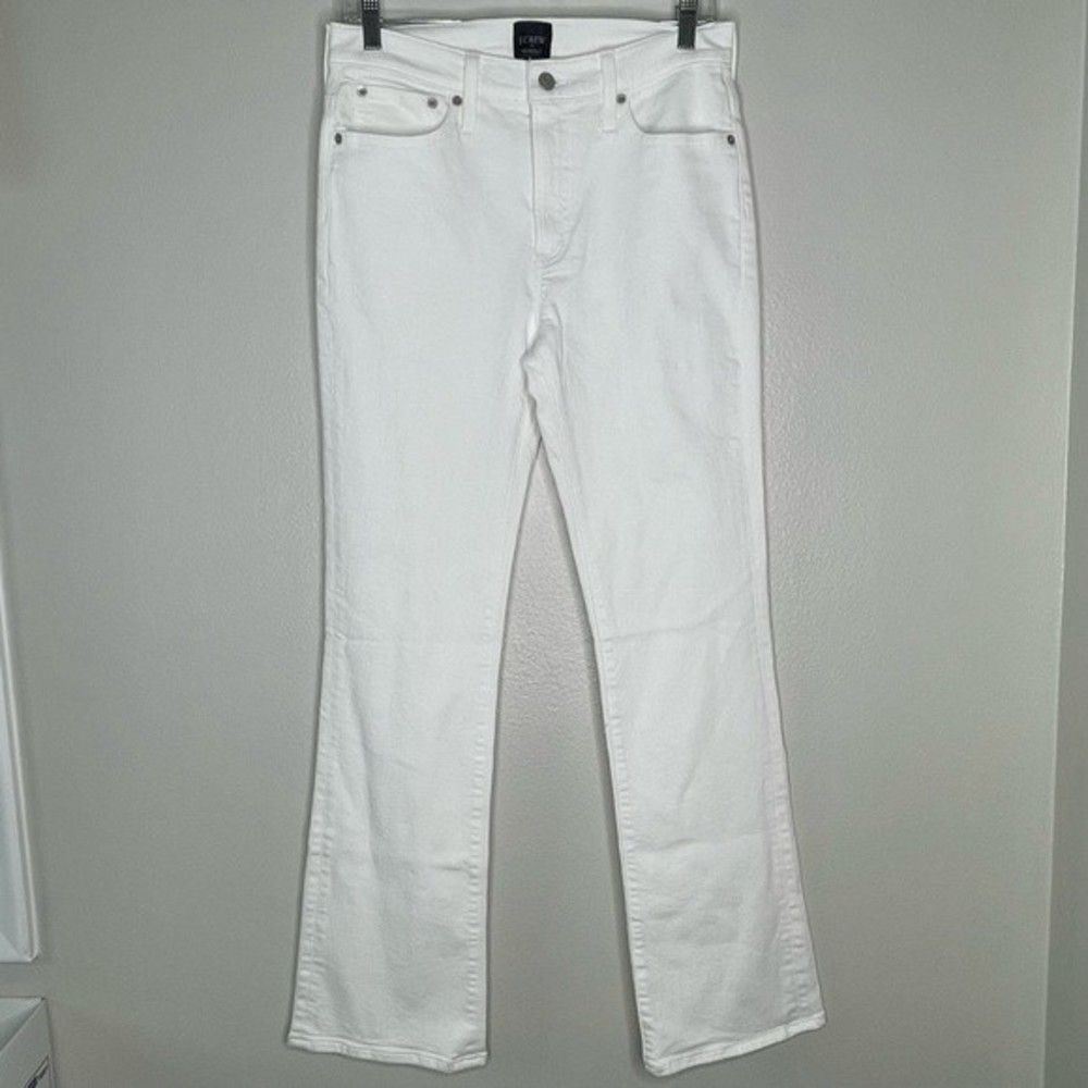 J. Crew Women's White Bootcut Jeans In All Day Stretch Size 28 - Picture 3 of 12